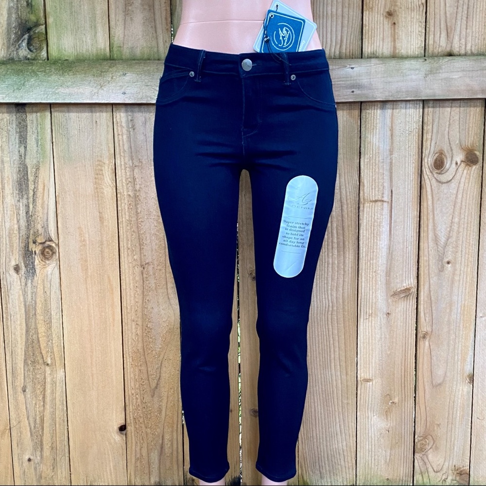 A3 Denim Skinny Ankle Dark Rinse Stretch Jeans NWT - Picture 2 of 8